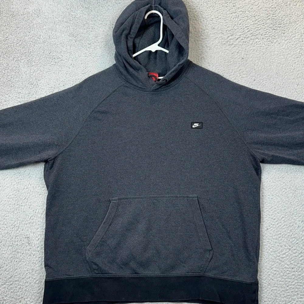Nike Sportswear Hoodie Mens XL Pullover Charcoal Grey Pullover Sweatshirt EUC